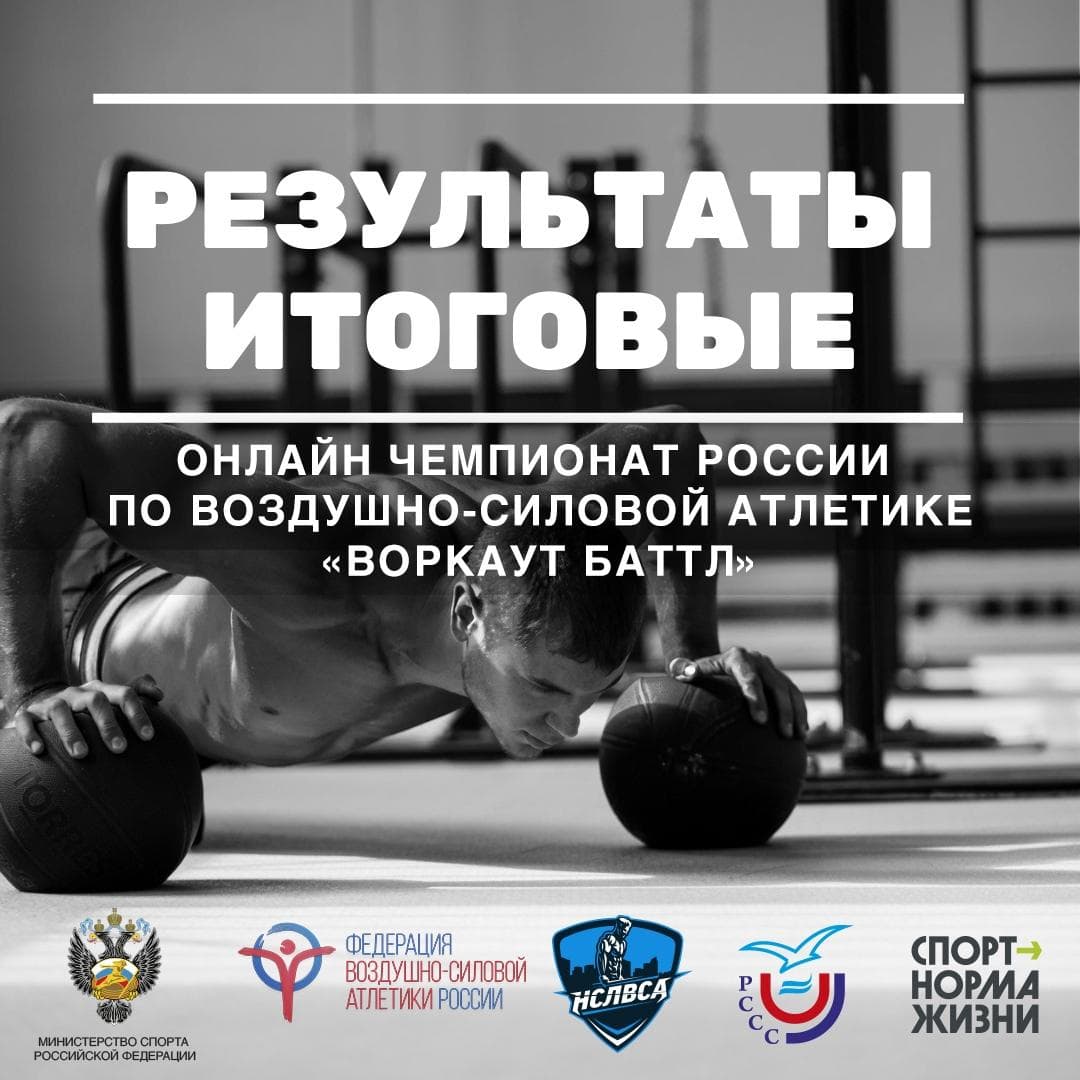 В НСЛВСА подвели итоги онлайн-Чемпионата России по воздушно-силовой атлетике среди студентов